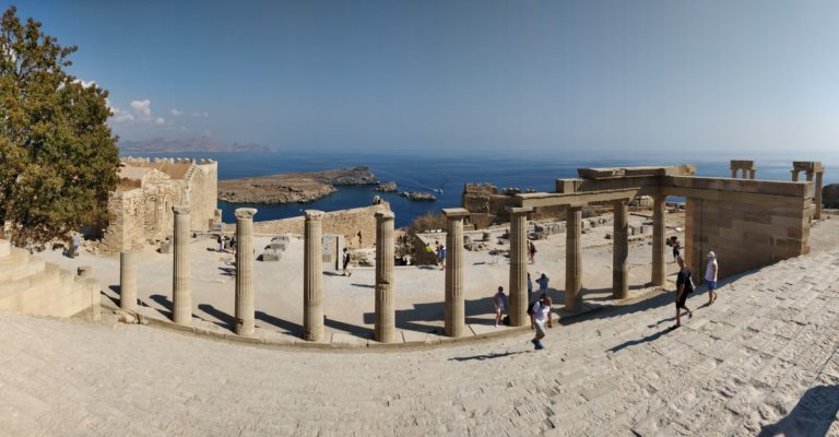 Blog Rhodes: vue panoramique acropole de Lindos