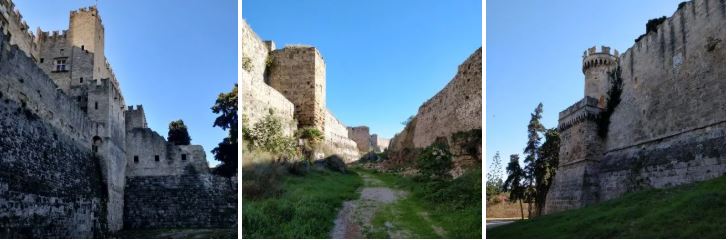 tour des remparts de la ville de Rhodes